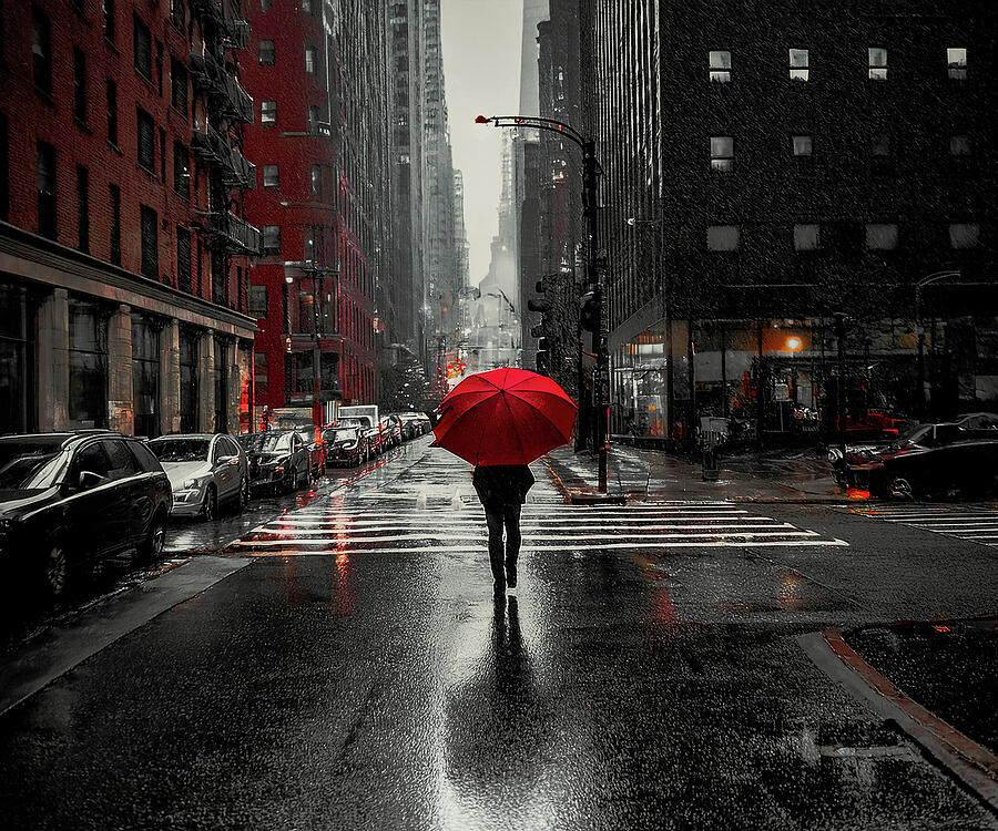 Rain Photograph - New york City Stroll by Pete Federico Rain Photograph - New york City Stroll by Pete Federico