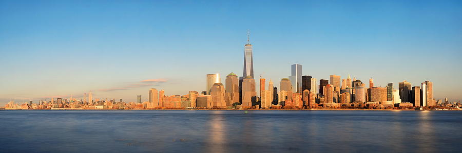 New York City sunset skyline Photograph by Songquan Deng