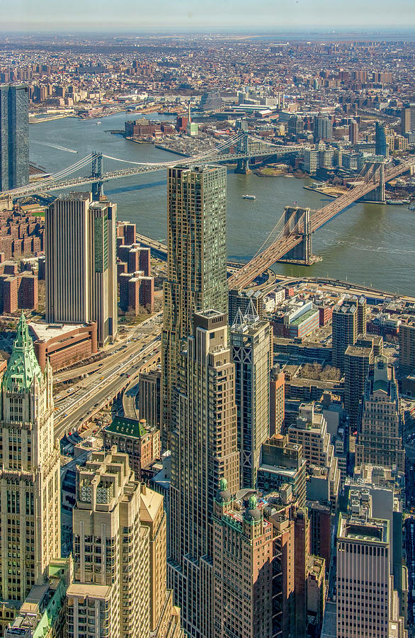 New York City Urban Landscape, Vertical Photograph by Marcy Wielfaert
