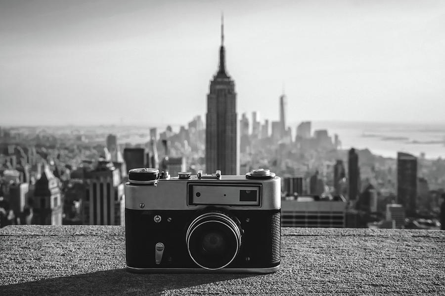 New York City vintage camera black and white Photograph by Nyc Russ ...