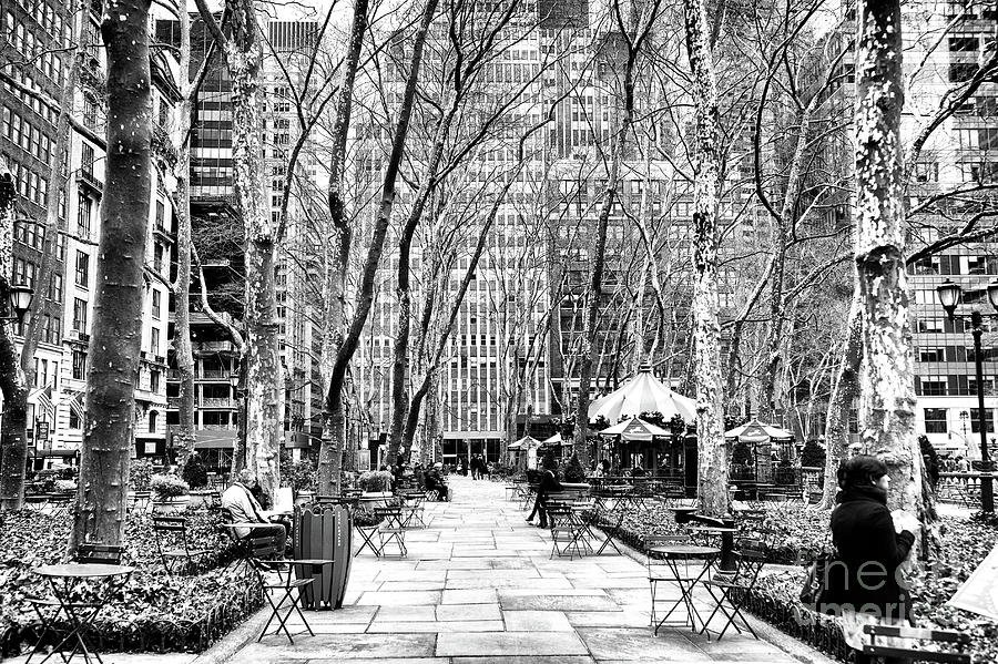 New York City Walk Through Bryant Park Photograph by John Rizzuto
