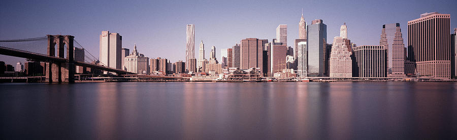 New York Cityscape and the Brooklyn Bridge USA Photograph by Sonny Ryse New York Cityscape and the Brooklyn Bridge USA Photograph by Sonny Ryse