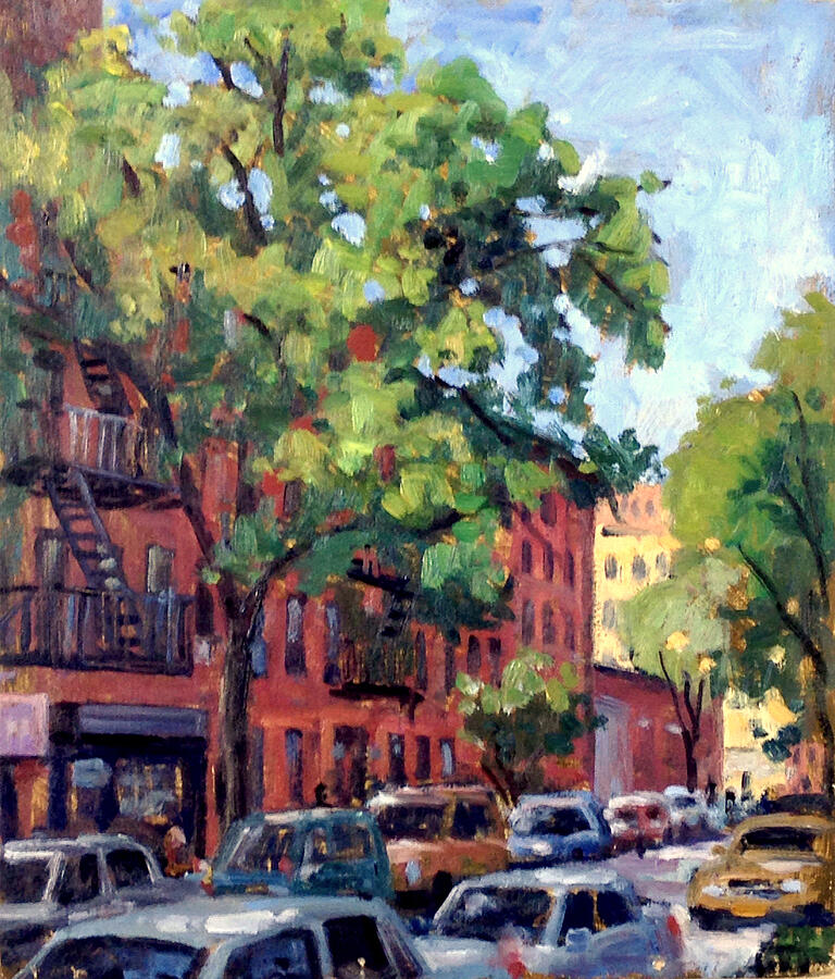 New York Cityscape Painting 6th st East Village NYC Painting by Thor Wickstrom