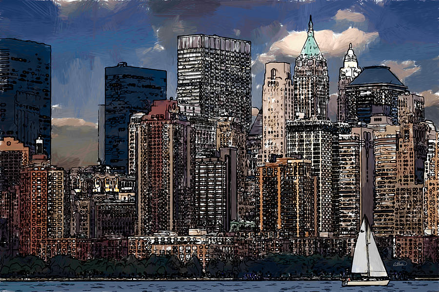 New York - DWP1540807 Painting by Dean Wittle