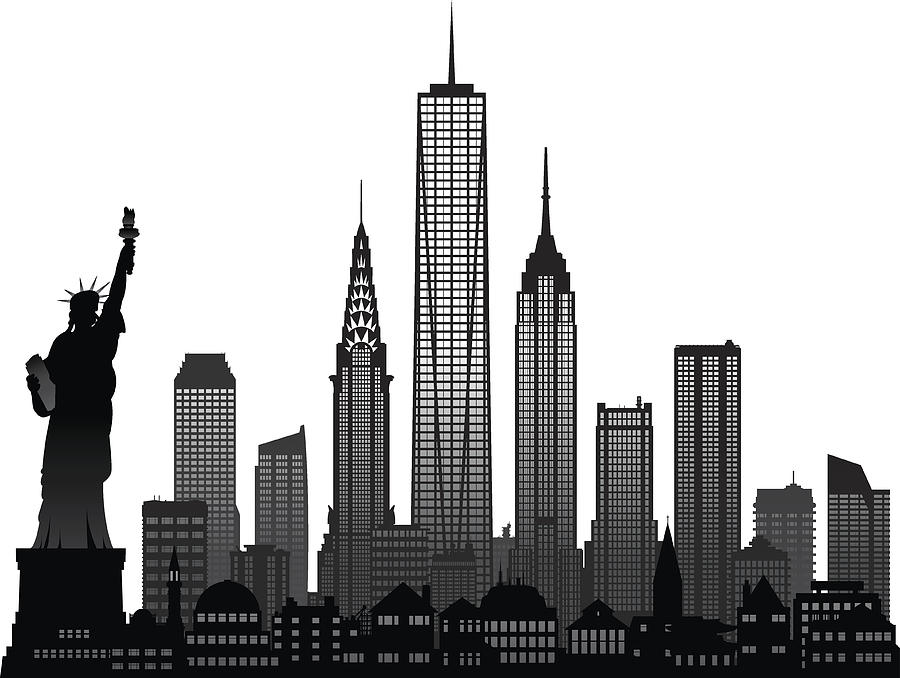New York (Each Building is Detailed, Moveable and Complete) Drawing by Leontura