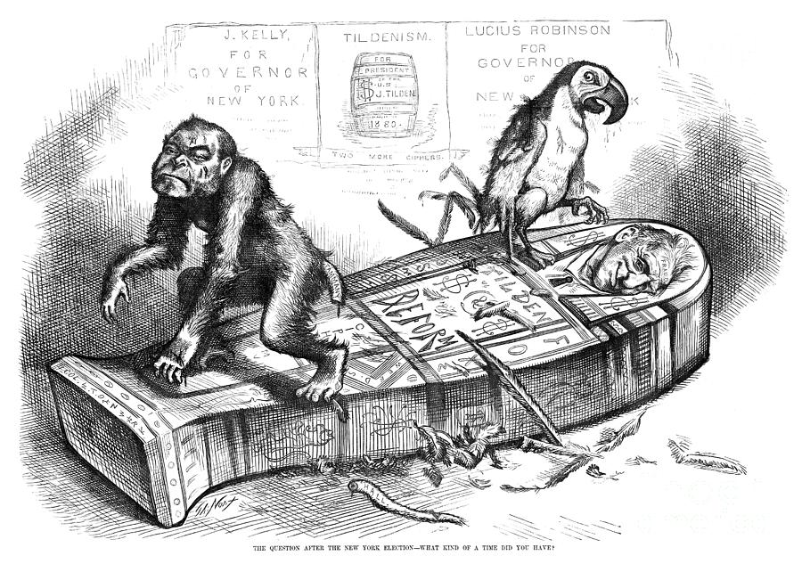 New York Election Cartoon, 1879 Drawing by Thomas Nast