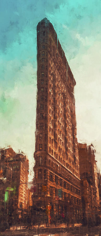 New York, Flatiron Building - 04 Painting by AM FineArtPrints