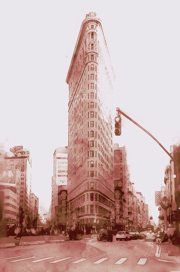 New York, Flatiron Building Painting by AM FineArtPrints