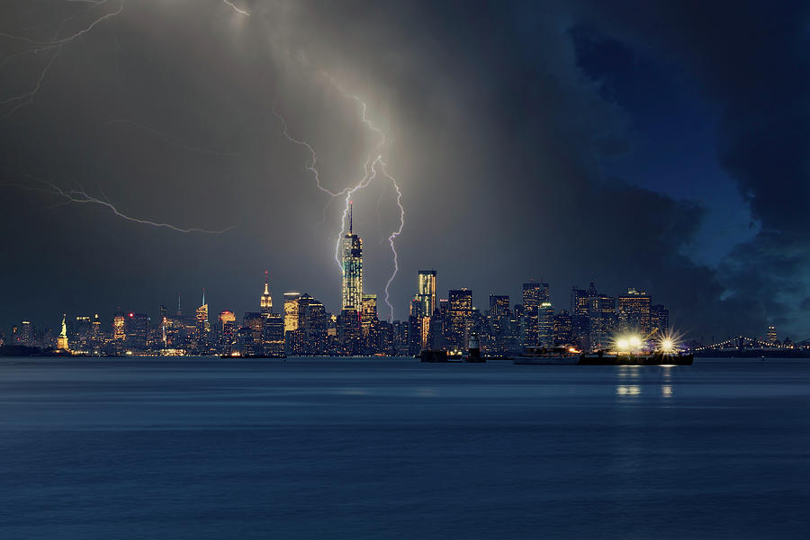 New York Is Electric Photograph by Jonathan Davison