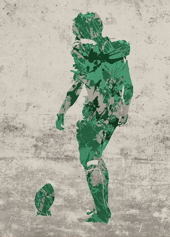 New York Jets Kicker Football Player Paint Splatters Abstract Portrait ...