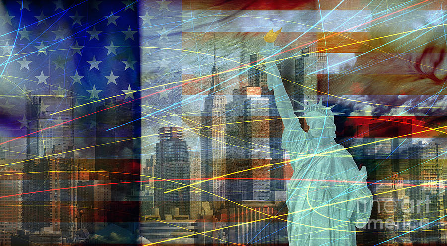 New York Liberty Digital Art by Bruce Rolff