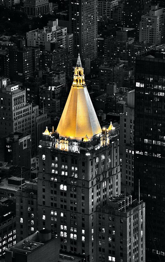 New York Life Building - Gold And Black Photograph