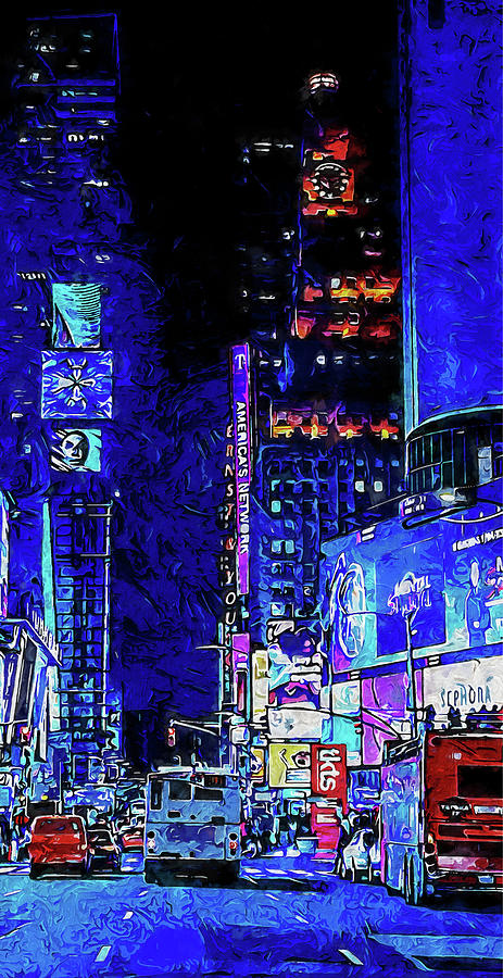 New York, Manhattan Panorama - 20 Painting by AM FineArtPrints