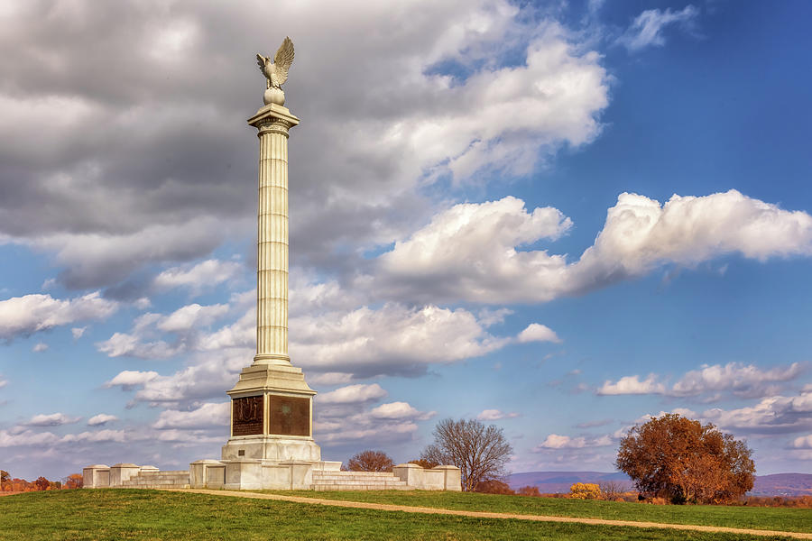 New York Monument - Antietam Battlefield Photograph by Susan Rissi Tregoning