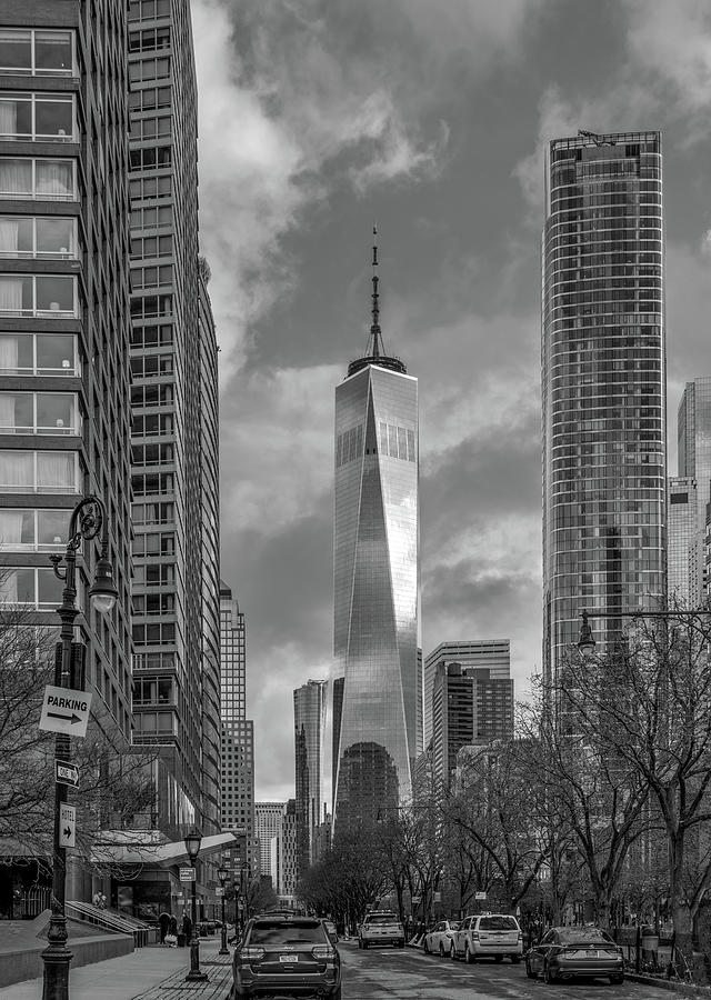 New York Morning From Battery Park, Black and White Photograph by Marcy Wielfaert