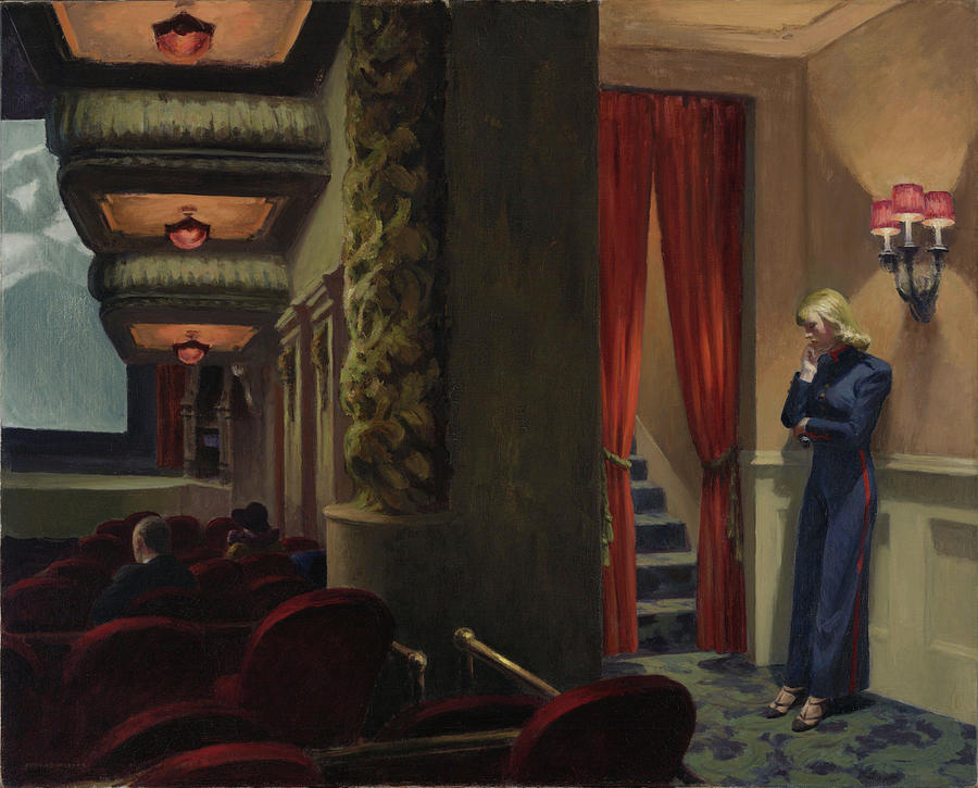 New York Movie Painting by Edward Hopper