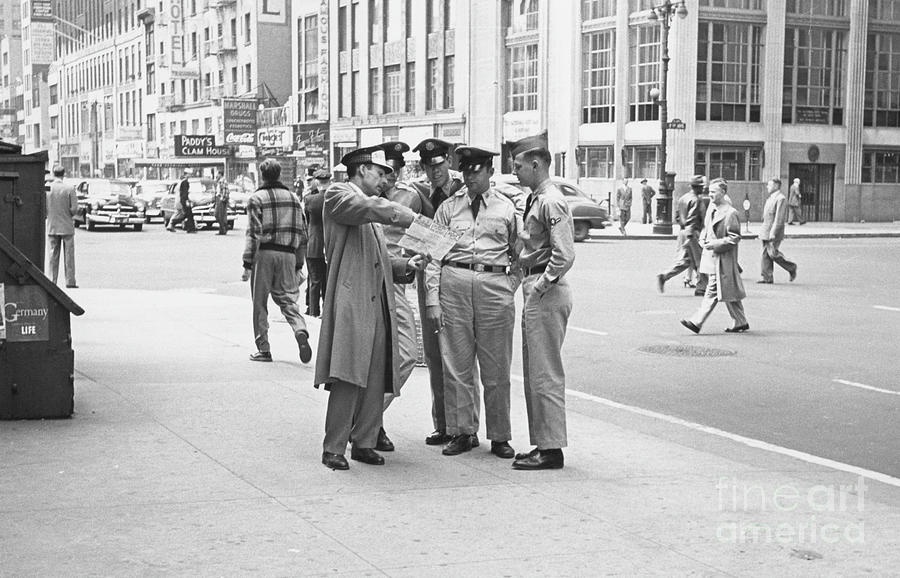 New York - Officers, 1954 Photograph by Angelo Rizzuto - Fine Art America