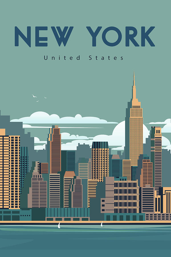 New york poster Digital Art by Actic Frame Studio - Fine Art America