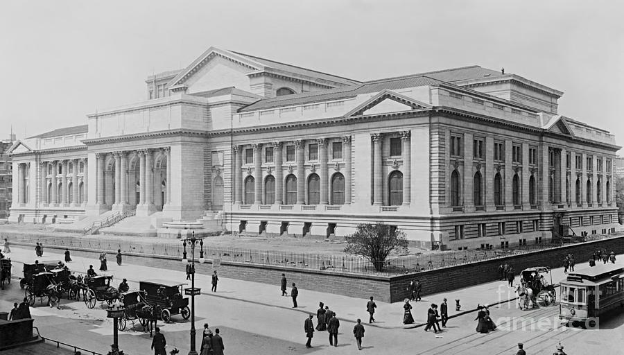 New York Public Library Main Branch Manhattan Historic Landmark Beaux Arts Architecture Fifth Avenue Photograph by Peter Ogden