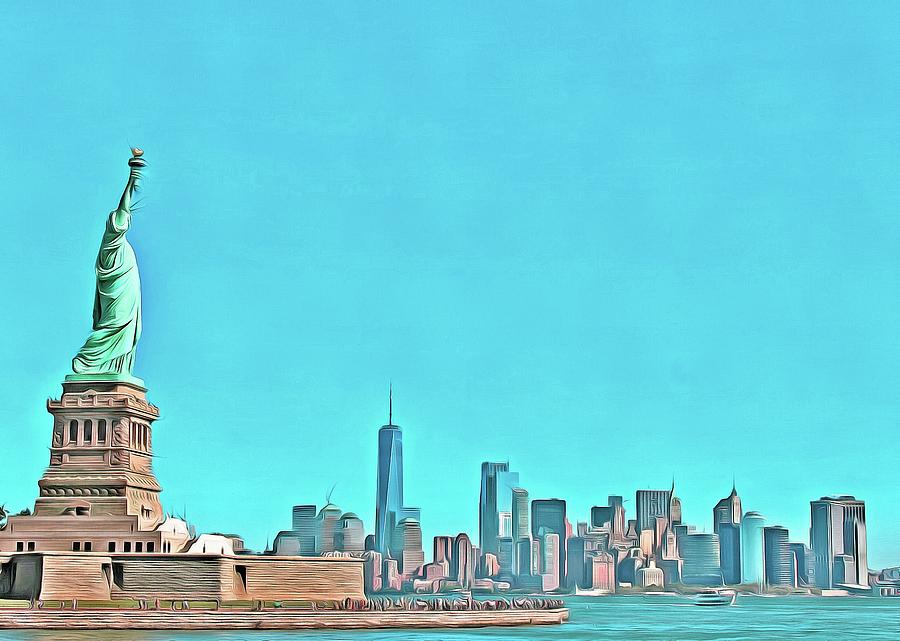 New York Skyline 15 Digital Art by John Shepherd - Fine Art America