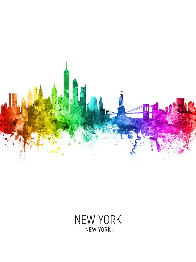 New York Skyline #36b Digital Art by Michael Tompsett
