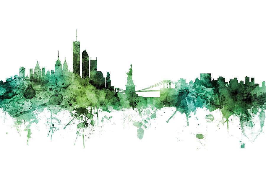 New York Skyline #45b Digital Art by Michael Tompsett