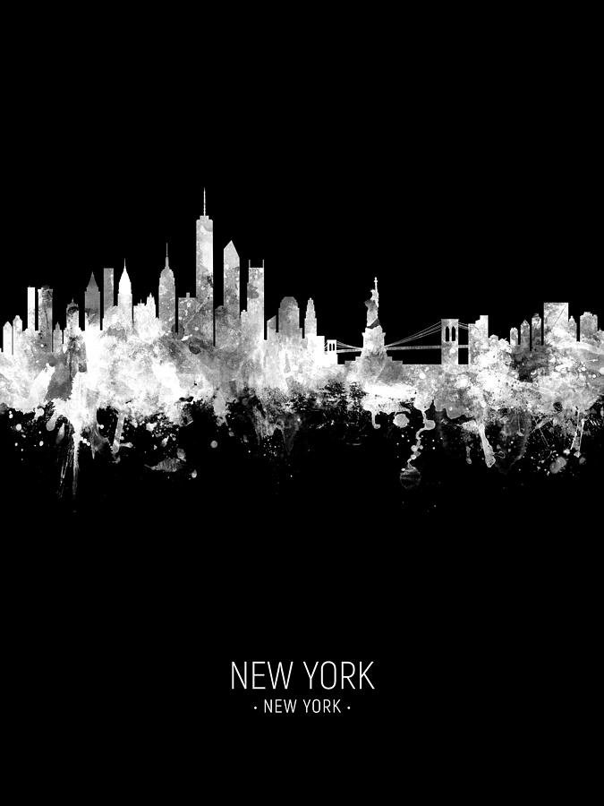 New York Skyline #55b Digital Art by Michael Tompsett