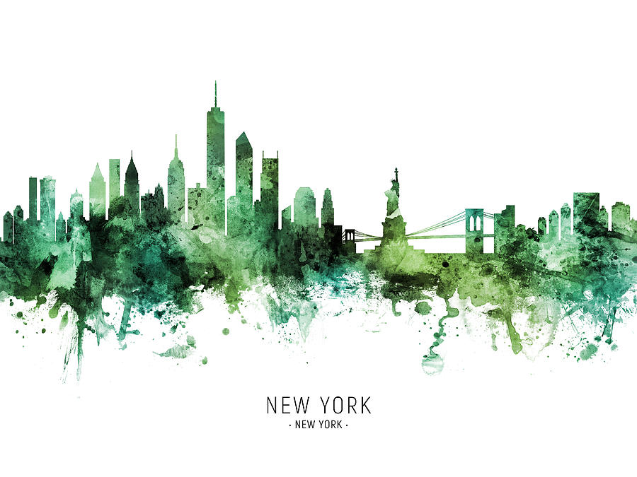 New York Skyline #99b Digital Art by Michael Tompsett