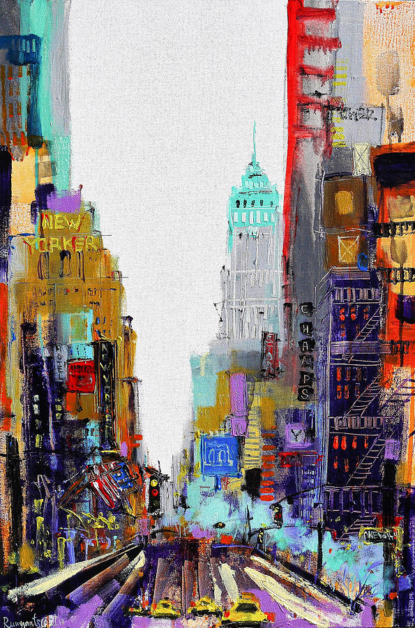 New York Skyline - Grand Street, New Yorker Painting by Irina ...
