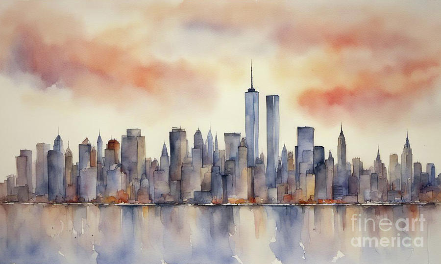 New York Skyline Digital Art by Jim Hatch