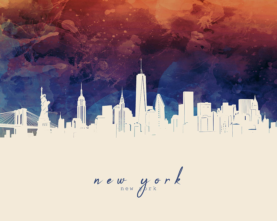 New York Skyline Panorama 3 Digital Art