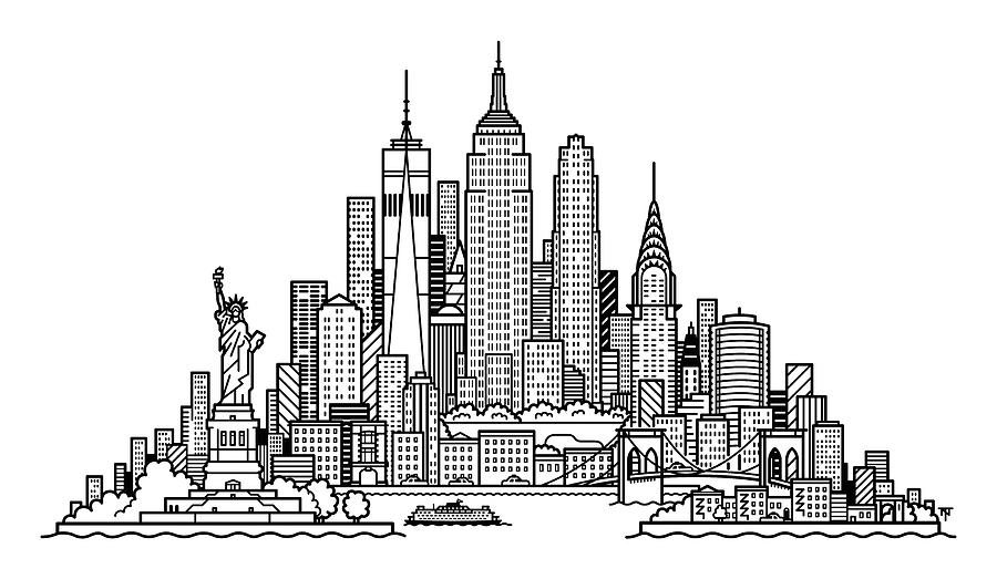 New York Skyline Digital Art by Tom Napper