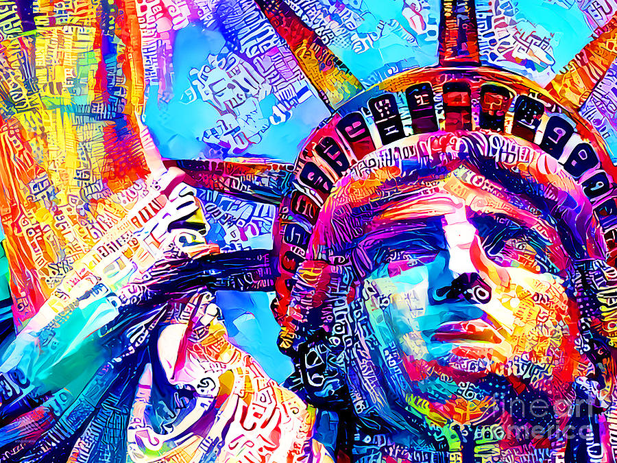 New York Statue of Liberty in Modern Contemporary Style 20210703 v4 Photograph by Wingsdomain Art and Photography