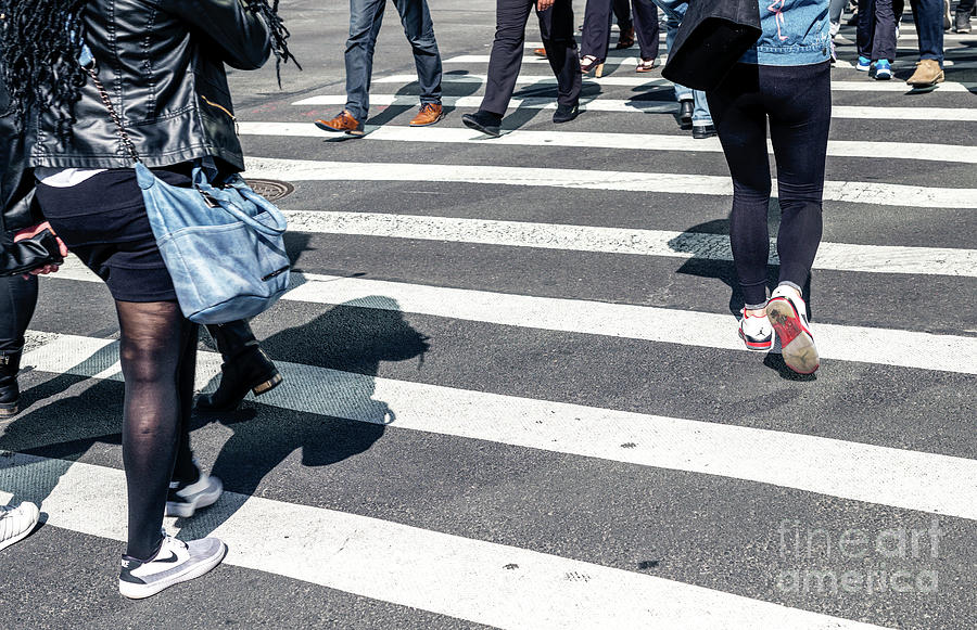 New York Street Crossing Casual Style Photograph by John Rizzuto