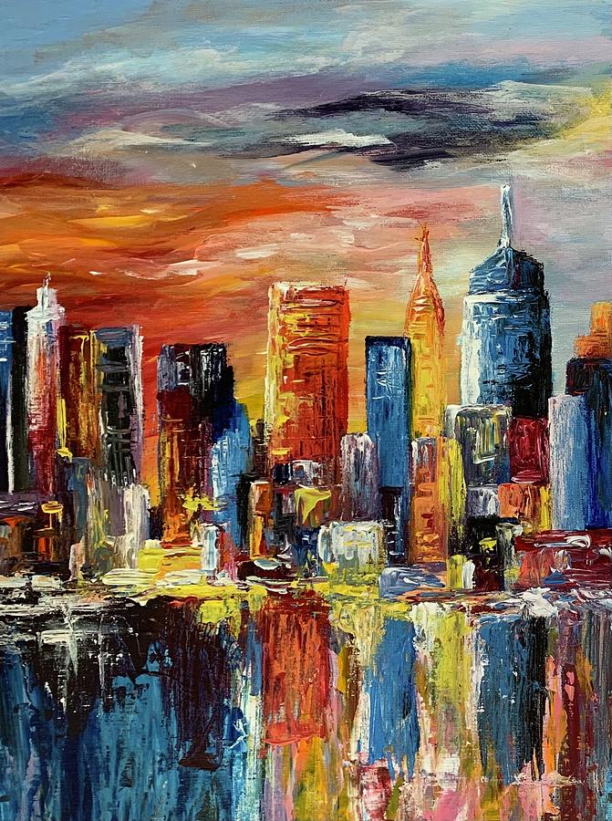 New York Sunrise Painting by Drew Topor - Fine Art America