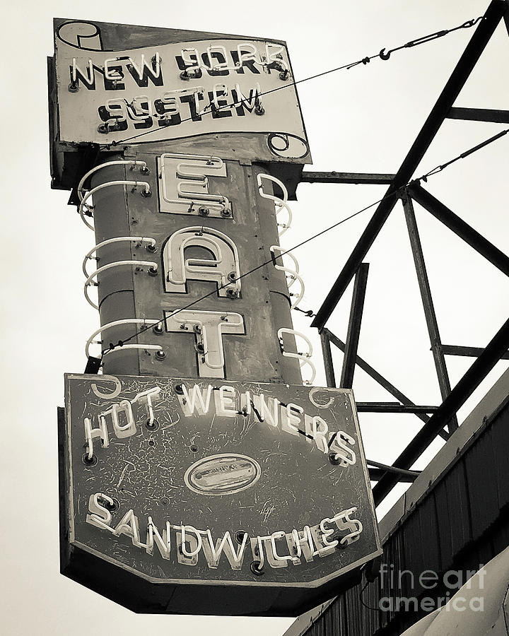 New York System Hot Weiners Neon Photograph by Edward Fielding