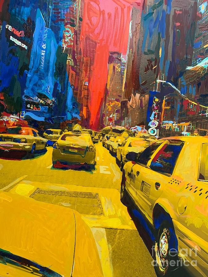 New York' Taxi Painting by Murray A Eisner - Fine Art America