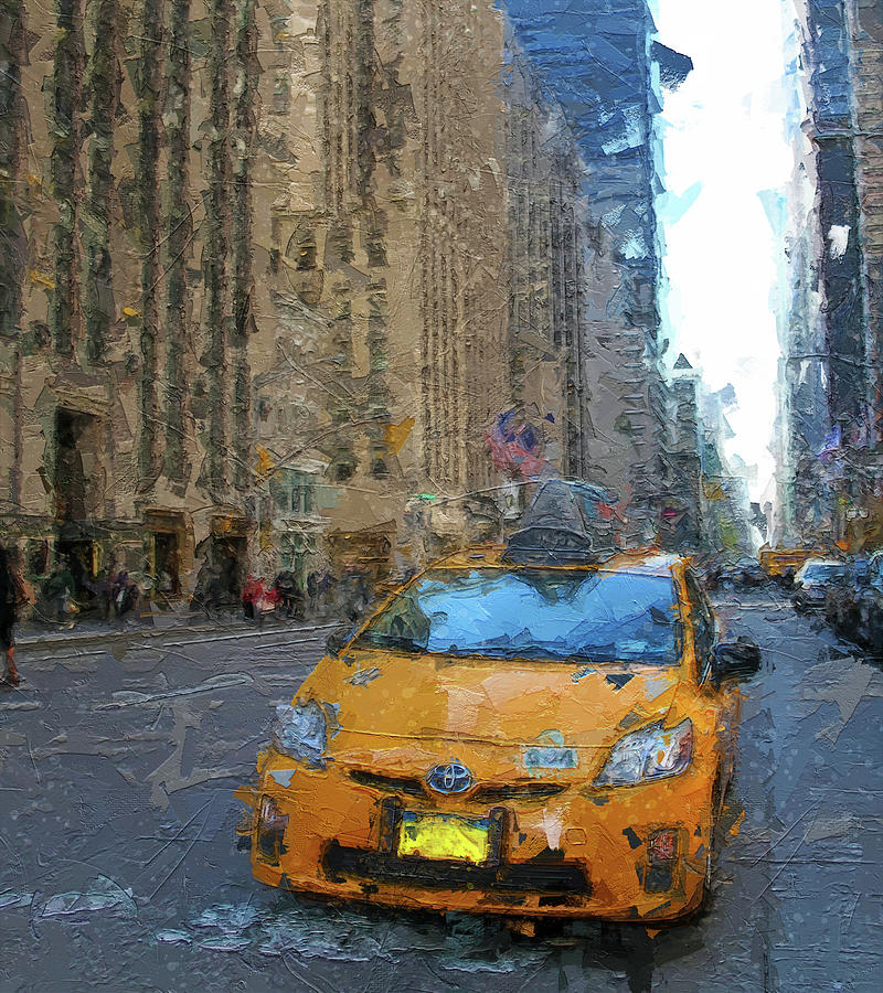 New York Taxi Scene Painting by Dan Sproul