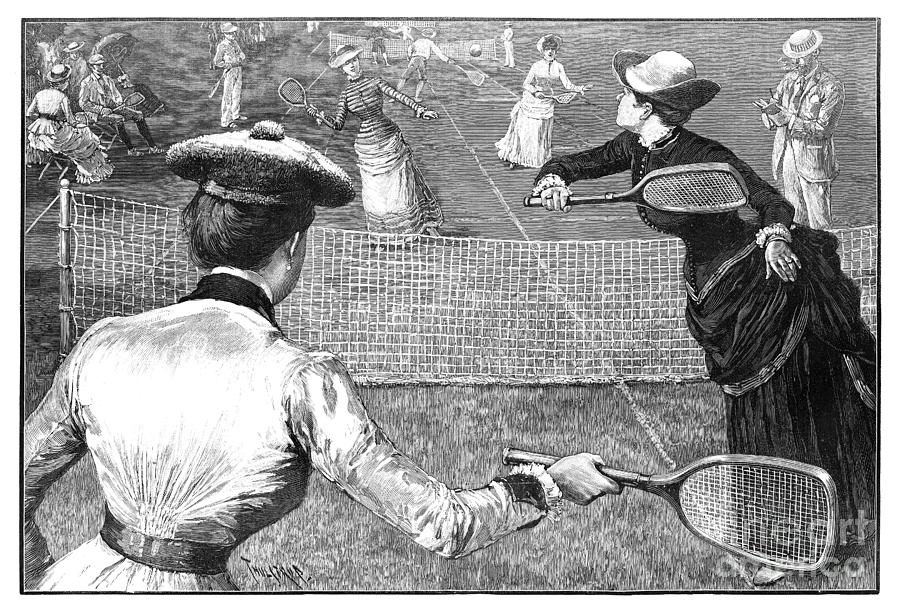 New York Tennis, 1885 Drawing by Thure de Thulstrup