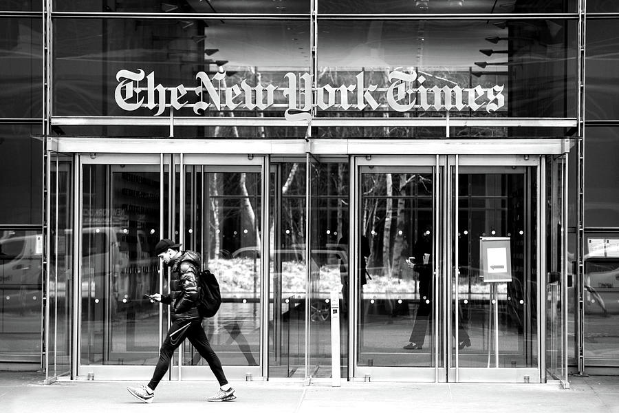 New York Times Building Black and White Photograph by Christopher Arndt