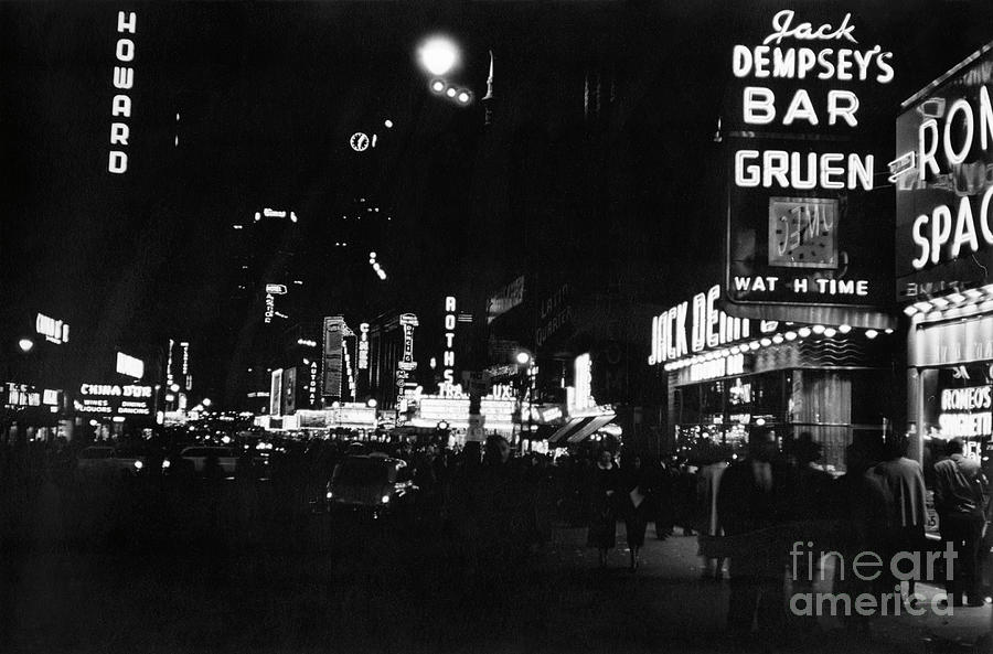 New York Times Square, 1953 Photograph By Angelo Rizzuto - Fine Art America