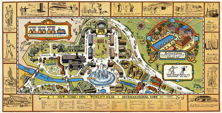 New York World's Fair International Zone. - Map Digital Art by Owl ...