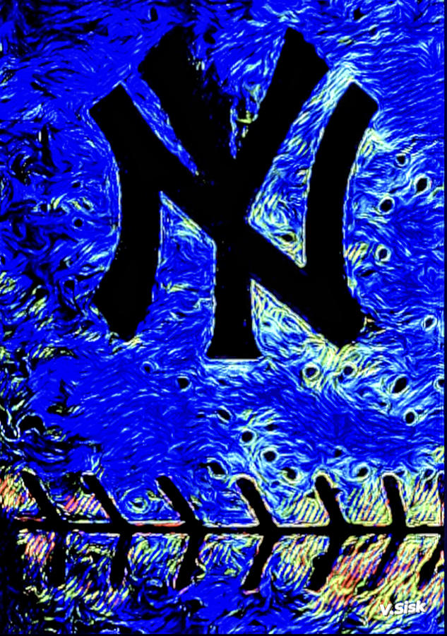 New York Yankee Oil Painting by Vanessa Sisk - Fine Art America