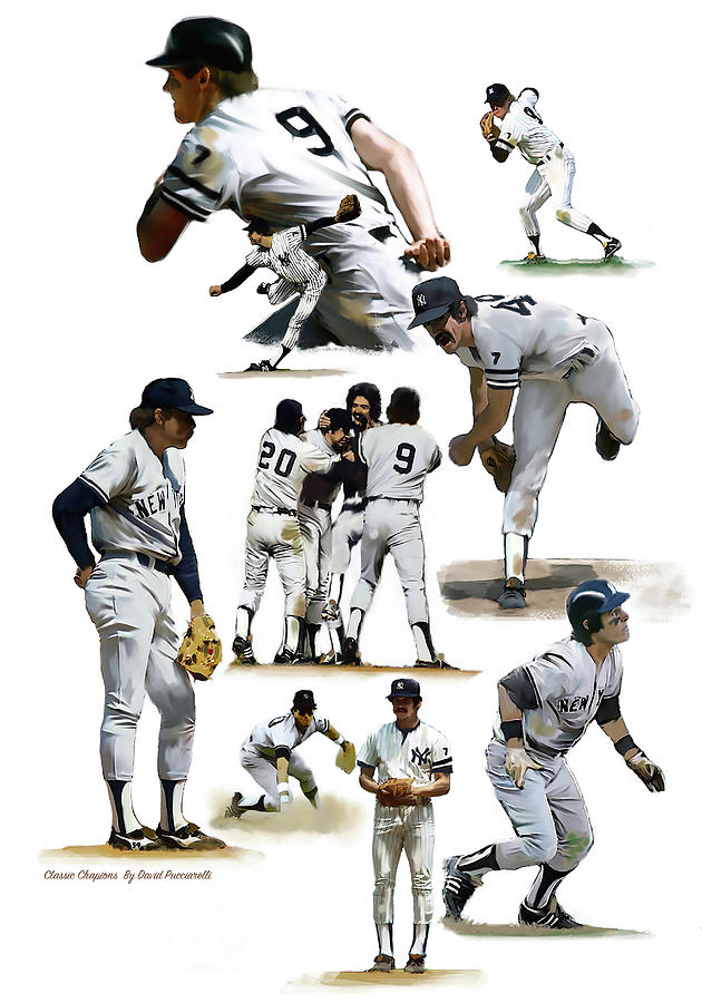 Goose Gossage Painting - New York Yankees 1978 Champions by Iconic Images Art Gallery David Pucciarelli