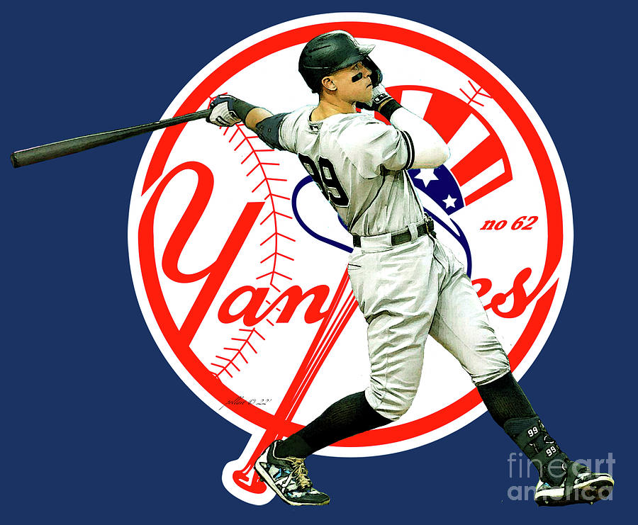 Aaron Judge Mixed Media - New York Yankees, Arron Judge hits no 62 by Thomas Pollart