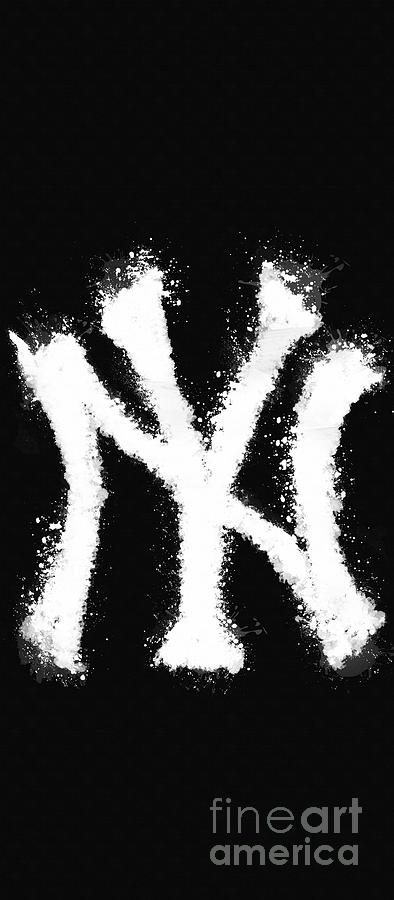 New York Yankees Black And White Photograph