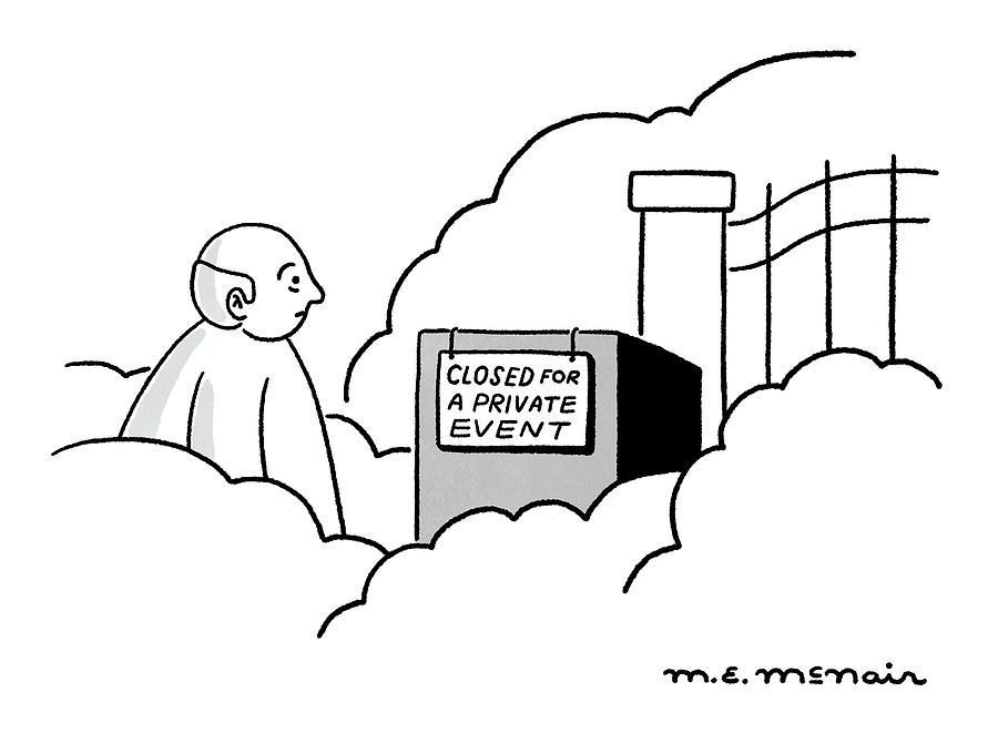 Heaven Drawing - New Yorker July 5, 2021 by Elisabeth McNair
