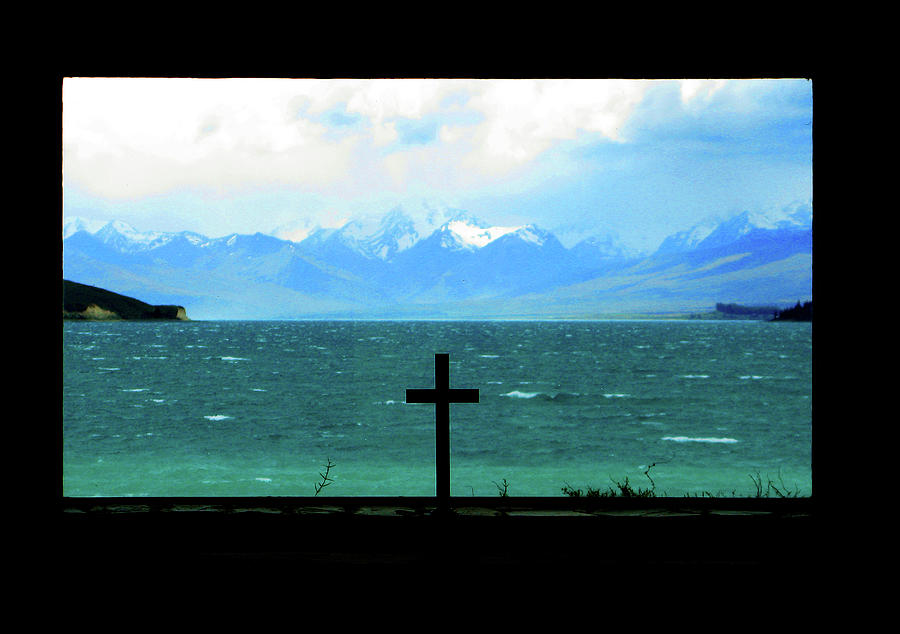 New Zealand Church view of Ocean Photograph by Rick Wilking