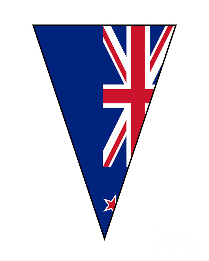 New Zealand Flag As Bunting Triangle Digital Art by Bigalbaloo Stock ...