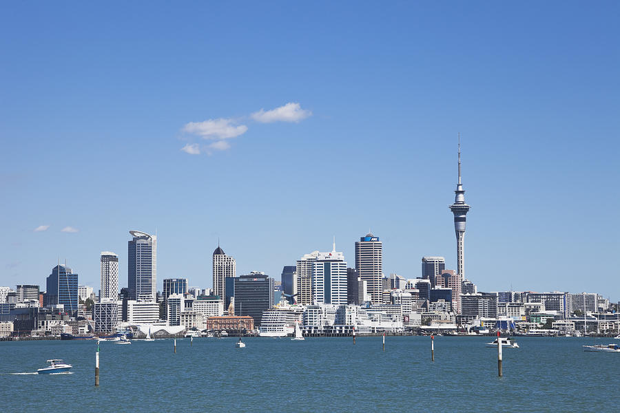 New Zealand, View of Skyline City Center Photograph by Westend61